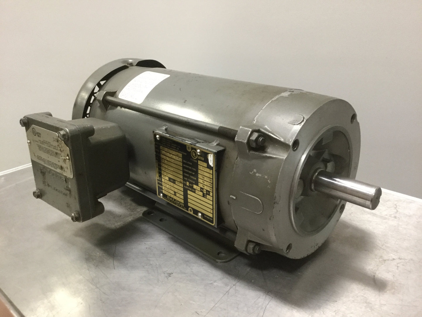 Used Baldor IDXM7034T AC Motor, 1.5HP, 2700RPM, 145TC Frame, 7/8" Shaft, 230/460AC