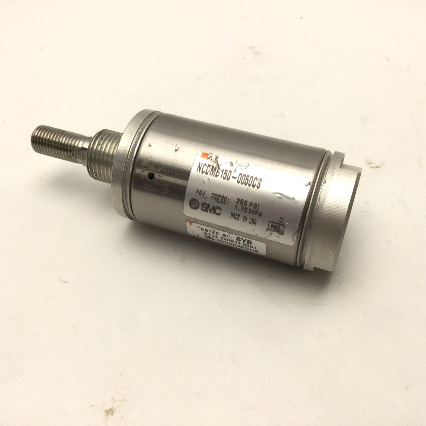 Used SMC NCDMB150-0050CS Single Acting Spring Return Pneumatic Cylinder 1/2" Stroke