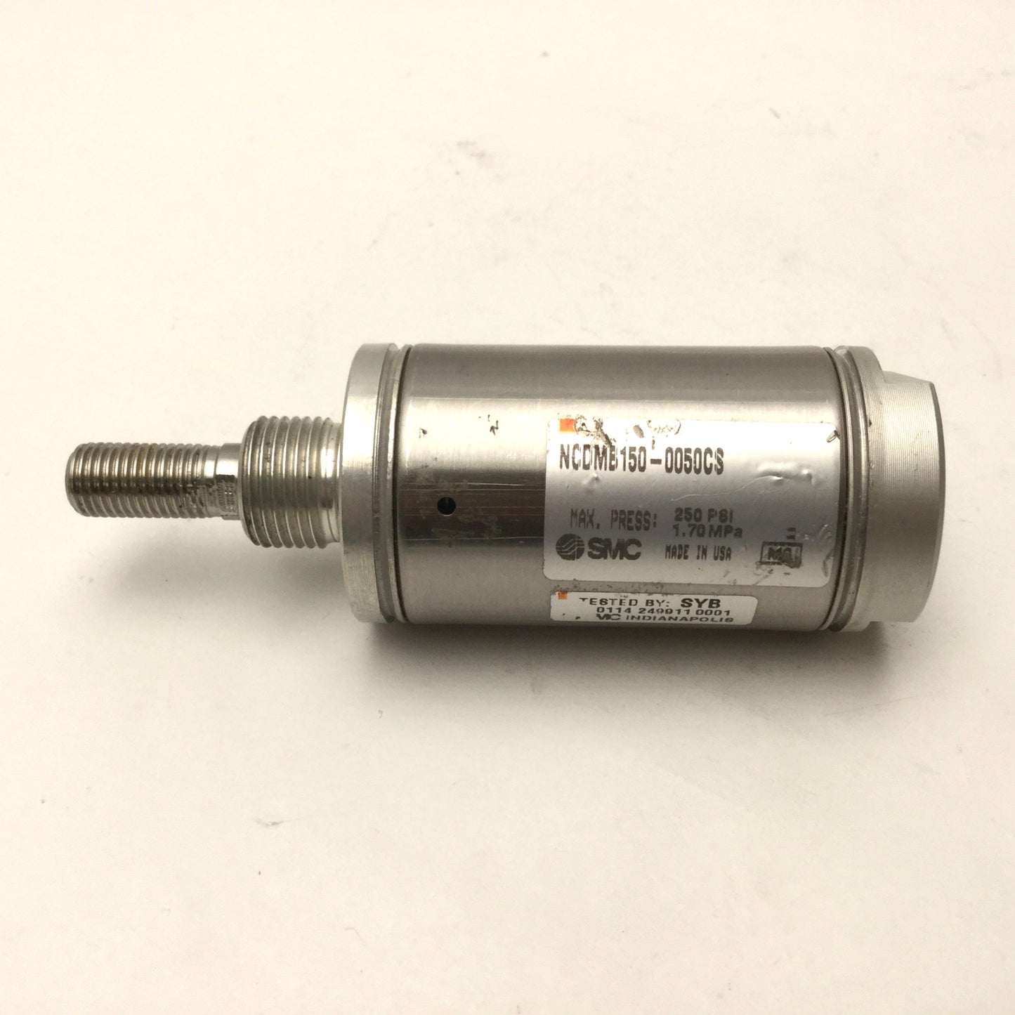 Used SMC NCDMB150-0050CS Single Acting Spring Return Pneumatic Cylinder 1/2" Stroke