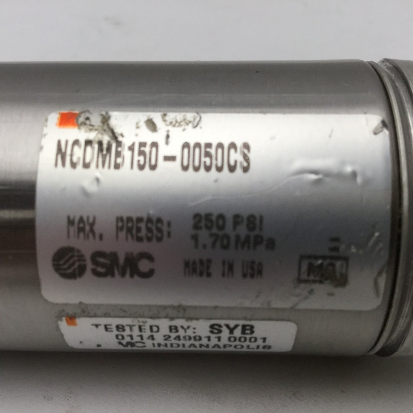 Used SMC NCDMB150-0050CS Single Acting Spring Return Pneumatic Cylinder 1/2" Stroke