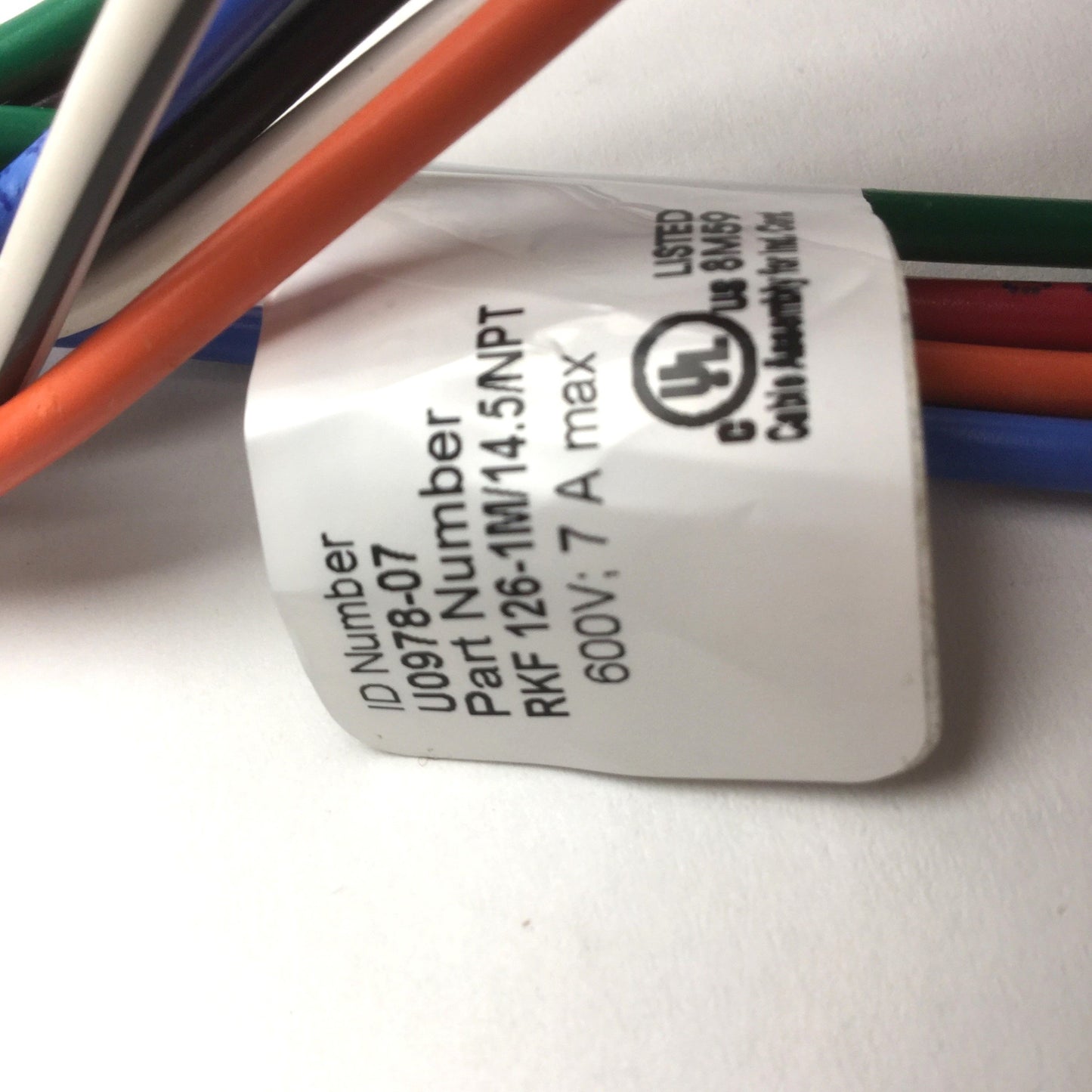 Used Turck RKF 126-1M/14.5/NPT Female Connector, Max Voltage: 600V, Max Current: 7A
