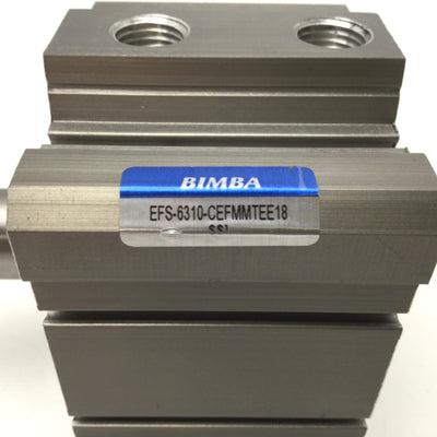 Used Bimba EFS-6310-CEFMMTEE18 Single Acting Pneumatic Cylinder Bore 63mm Stroke 10mm