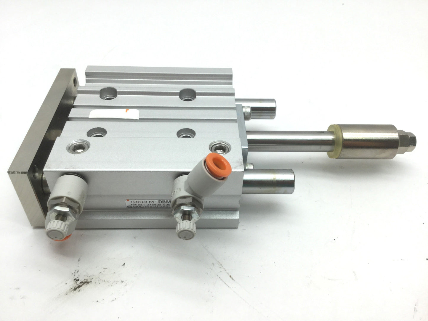 Used SMC MGPL25-50BZ-XC8 Compact Guide Cylinder Adjustable Stroke: 50mm, Bore: 25mm