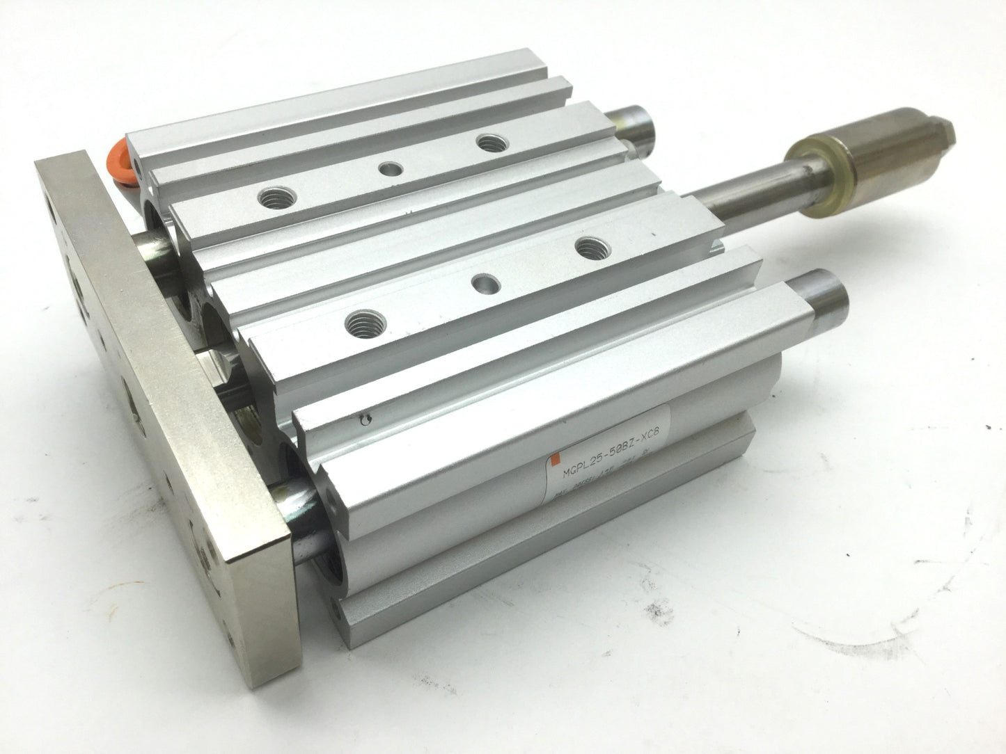 Used SMC MGPL25-50BZ-XC8 Compact Guide Cylinder Adjustable Stroke: 50mm, Bore: 25mm