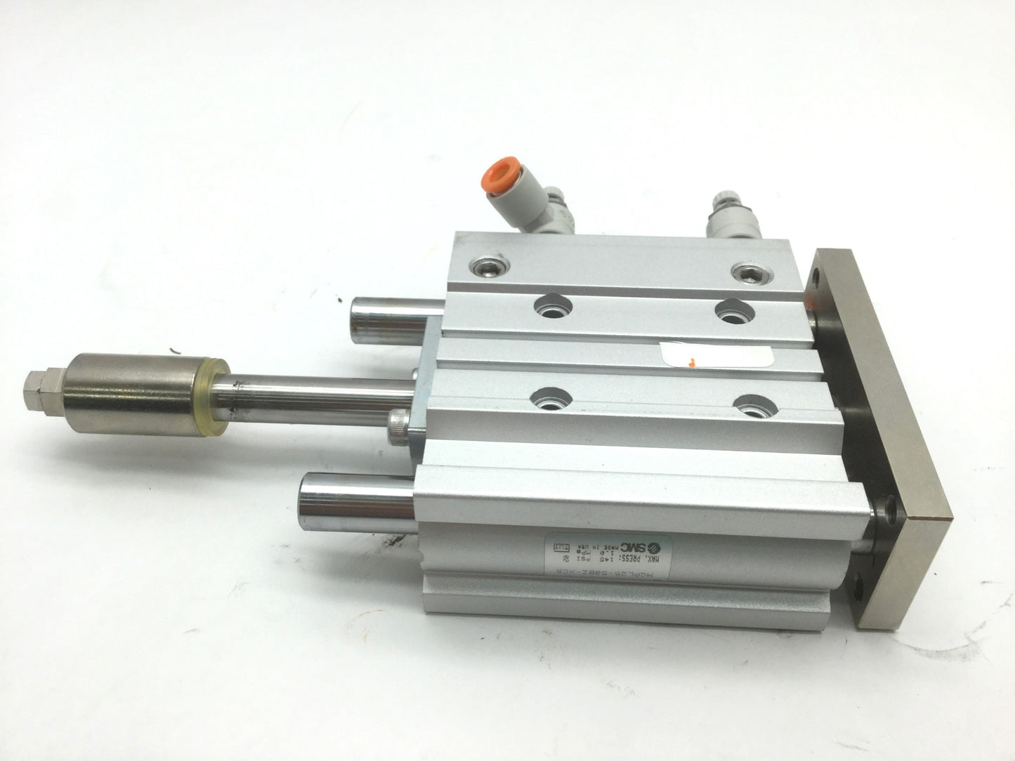 Used SMC MGPL25-50BZ-XC8 Compact Guide Cylinder Adjustable Stroke: 50mm, Bore: 25mm