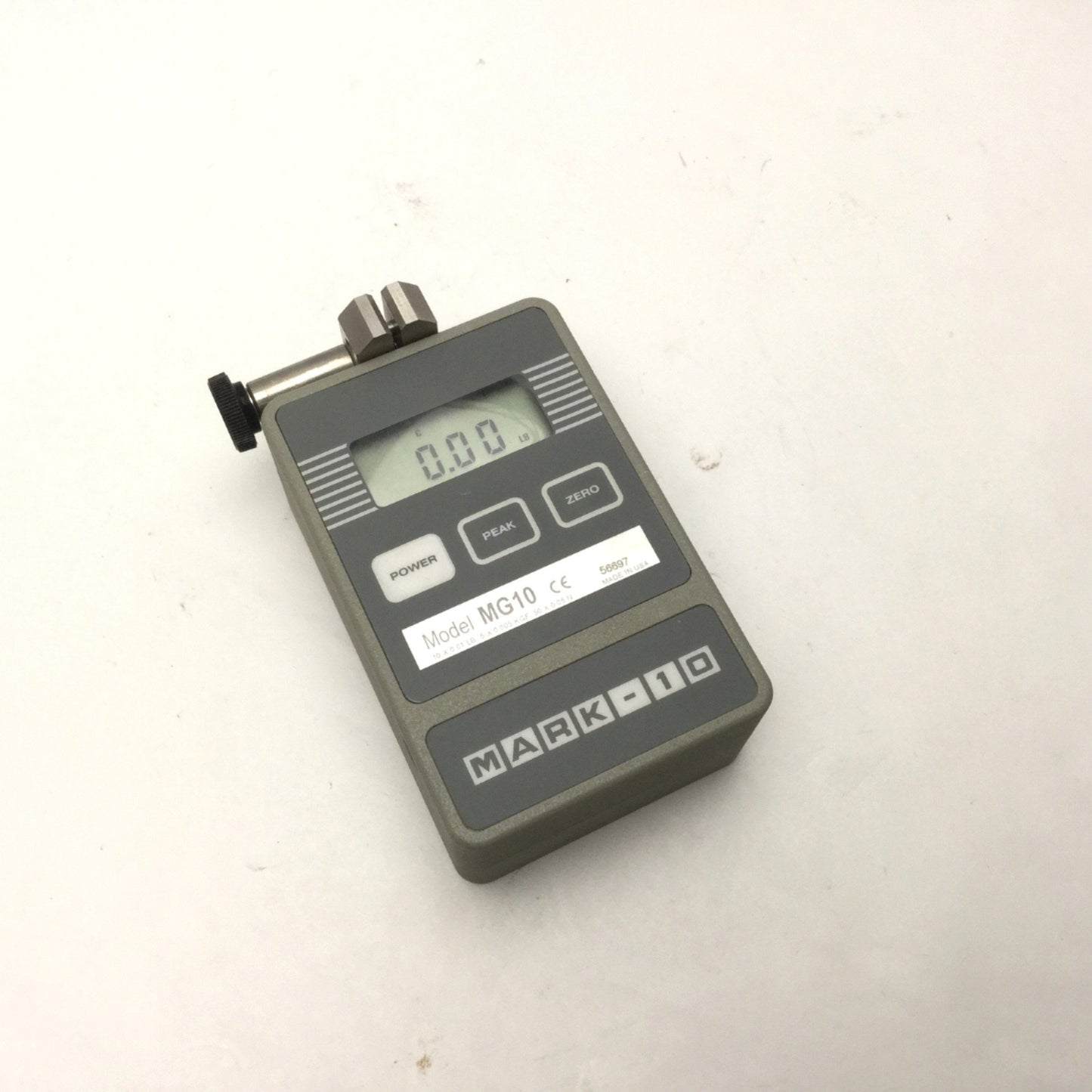 Used MARK-10 MG10 Push-Pull Digital Force Gauge, 10lb Capacity, 0.005lbF Resolution