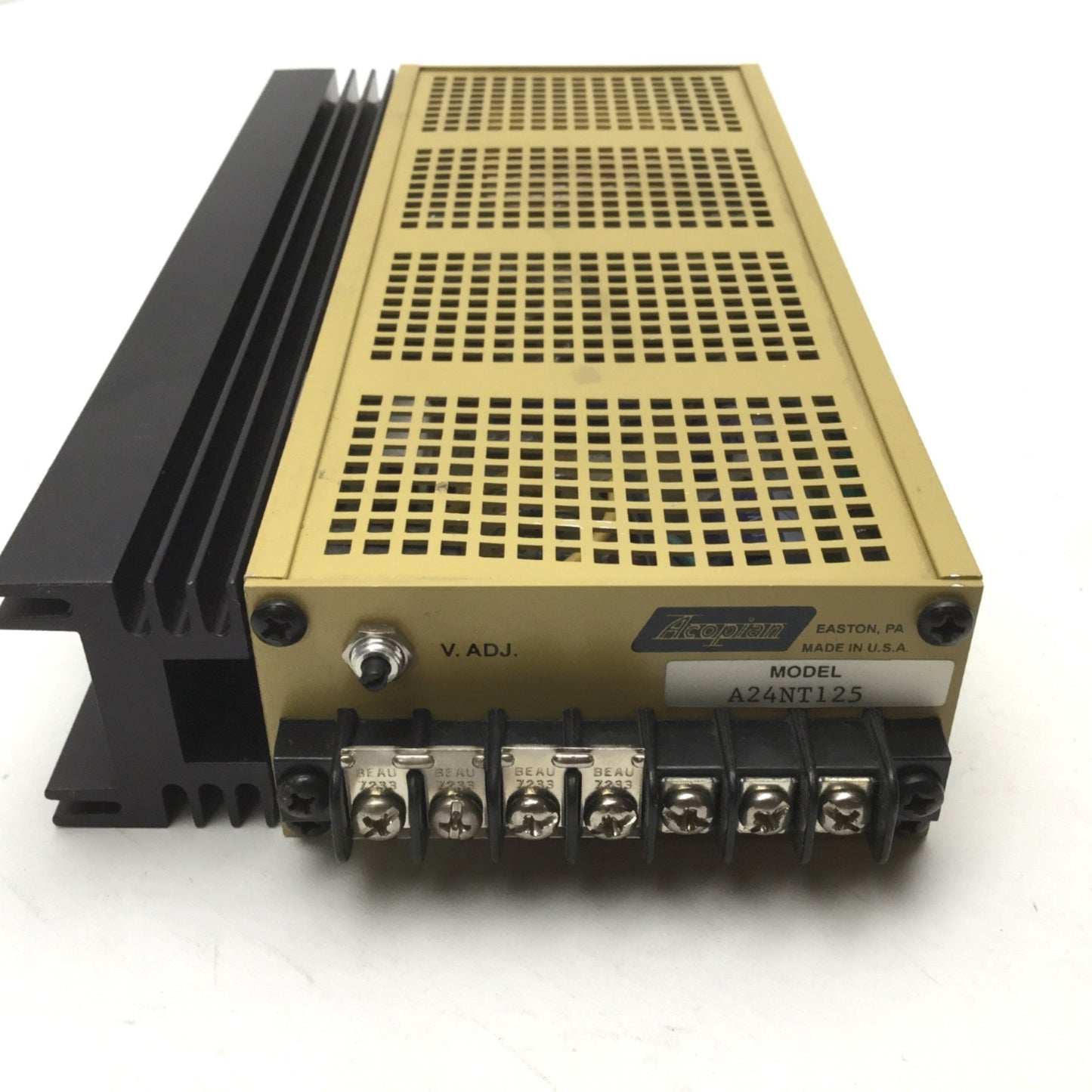 Used Acopian A24NT125 Switching Mode Power Supply Input: 120VAC Output: 24VDC 1.25A