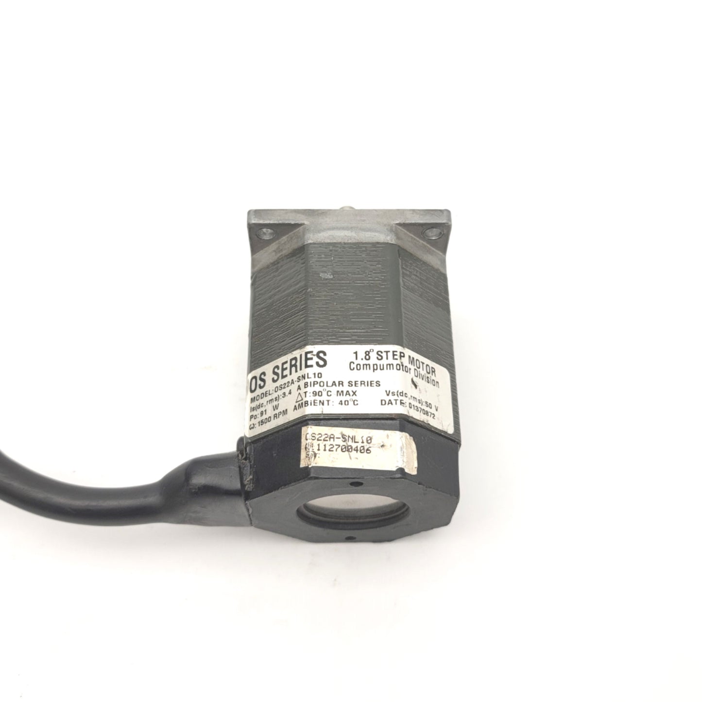Used Parker OS22A-SNL10 Compumotor 1.8ø Stepper Motor, 75VDC, NEMA 23, 186oz-in