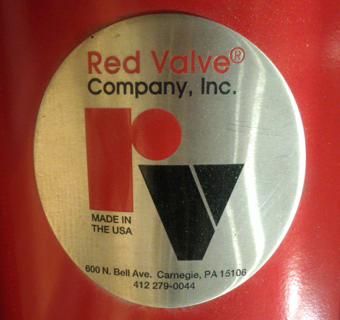 Used Red Valve Pneumatically Actuated Knife Gate Valve 8" Pipe 80PSI Supply 3/8"NPT