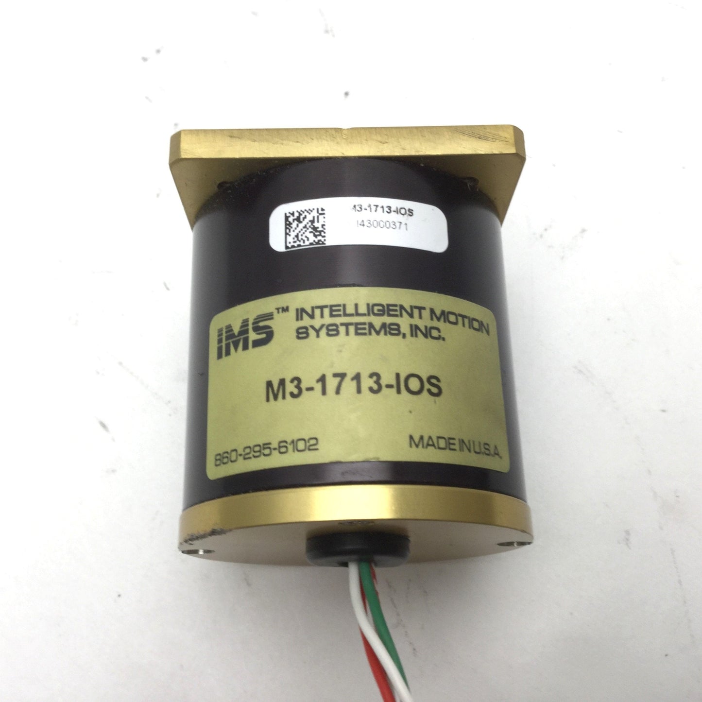 Used Intelligent Motion Systems M3-1713-IOS Hollow Shaft Stepper Motor 32oz-in 2.9A
