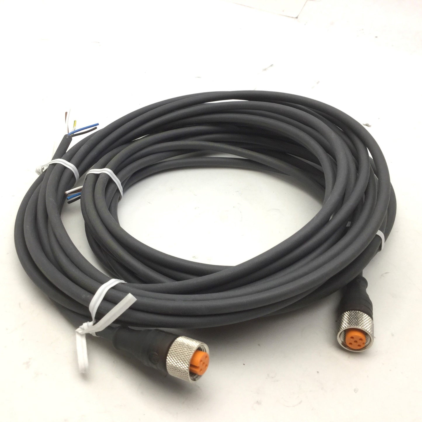 Used Lot of 2 Lumberg RKT 5-228/5 M Cordset, Length: 5m, Number of Pins: 5
