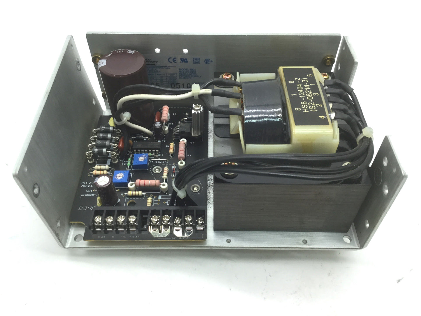 Used Sola SLS-24-036T Power Supply, In: 100/120/220/230/240VAC, Out: 24VDC 3.6A