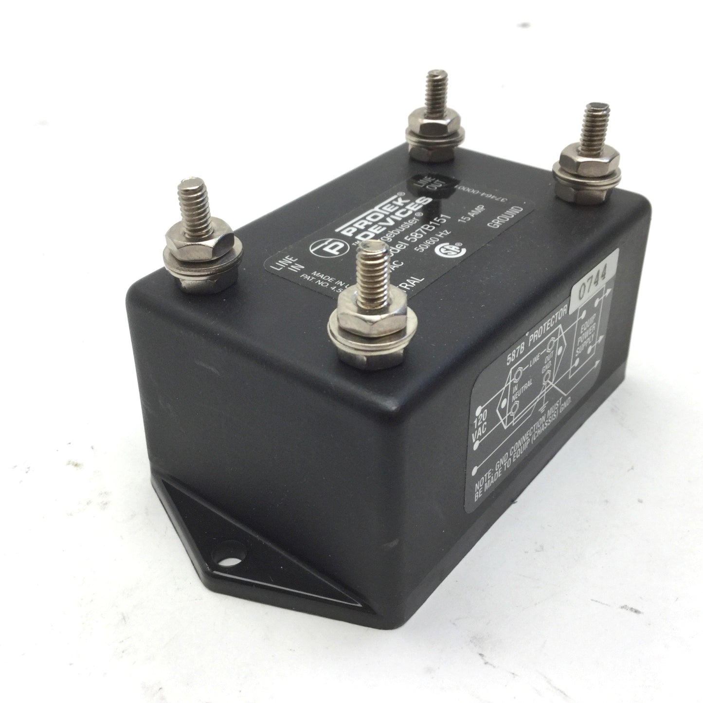 New – Open box Protek Devices 587B151 AC Line Protector, Voltage: 120VAC, 50/60Hz, 15A
