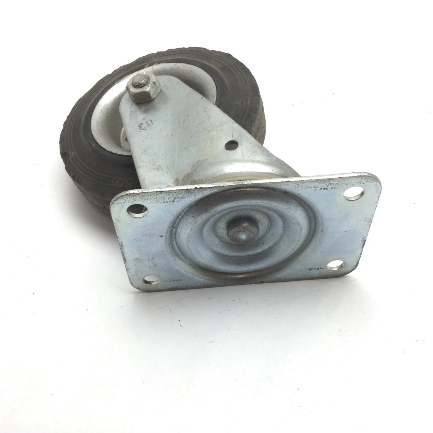 Used Lot of 4 Wicke 125737-50 Swivel Casters, 2x With Brake Lock, *Worn Wheels*