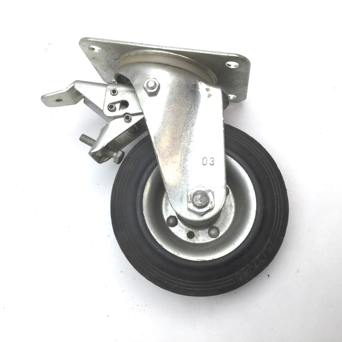 Used Lot of 4 Wicke 125737-50 Swivel Casters, 2x With Brake Lock, *Worn Wheels*