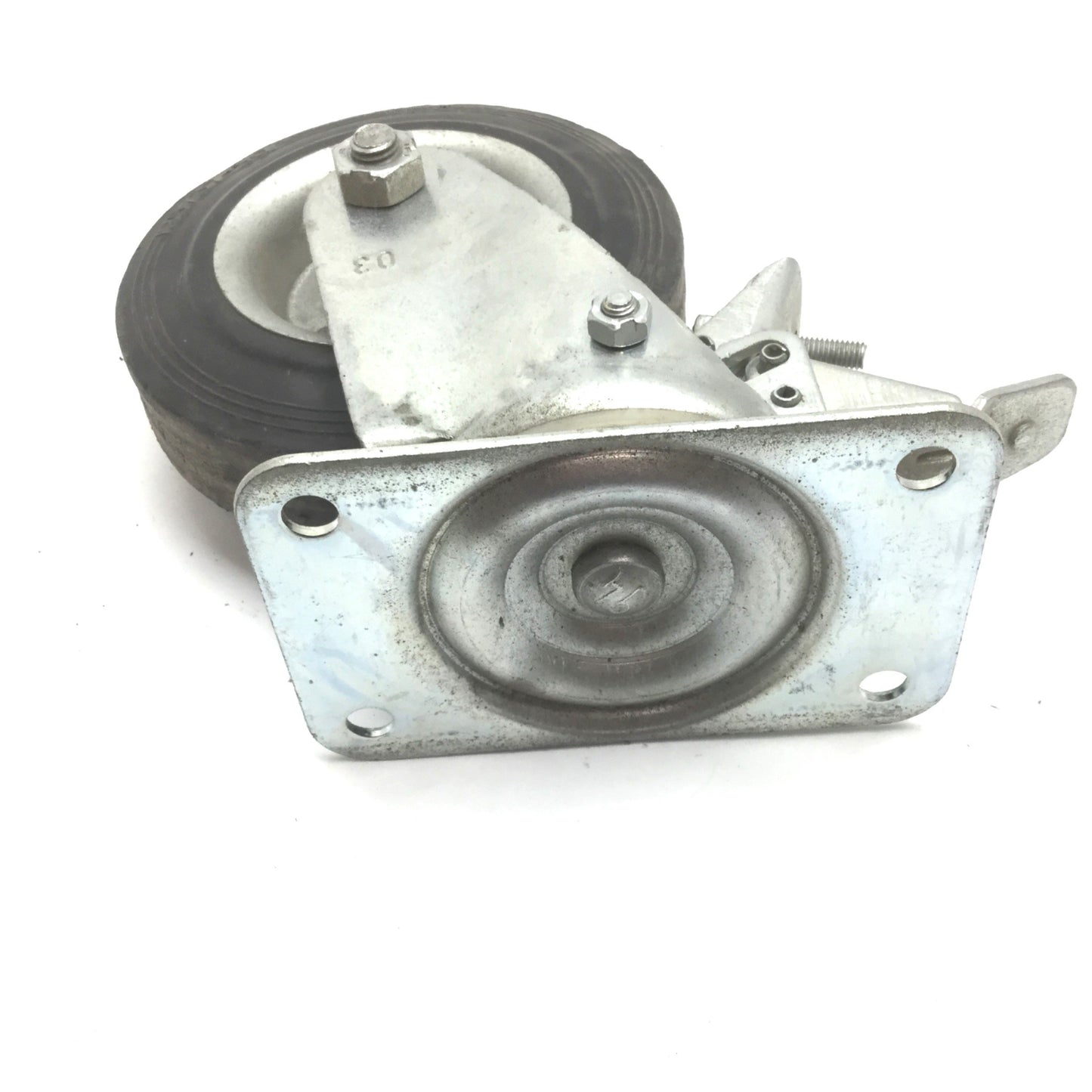 Used Lot of 4 Wicke 125737-50 Swivel Casters, 2x With Brake Lock, *Worn Wheels*