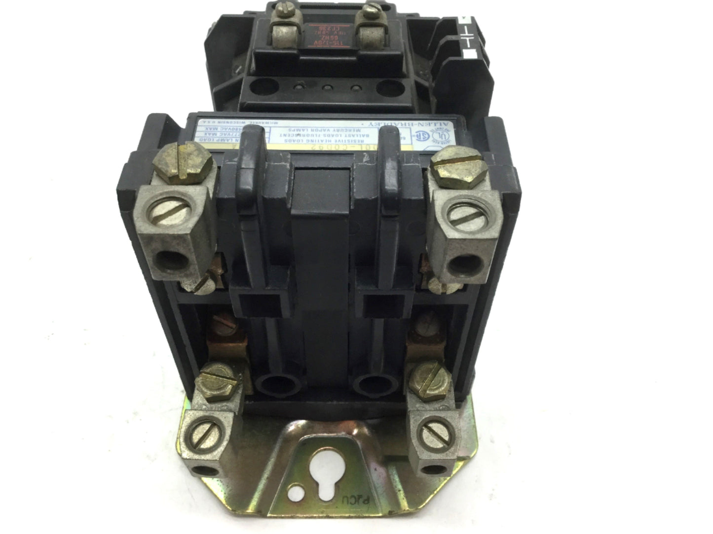 Used Allen Bradley 500L-COD92 Contactor 60A 2-Pole, Coil 120VAC, 595-A Auxiliary