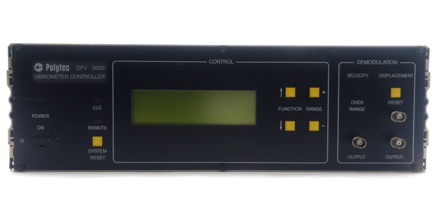 Used Polytec OFV-3000 Laser Vibrometer Controller *No Power Button, No Displacement*