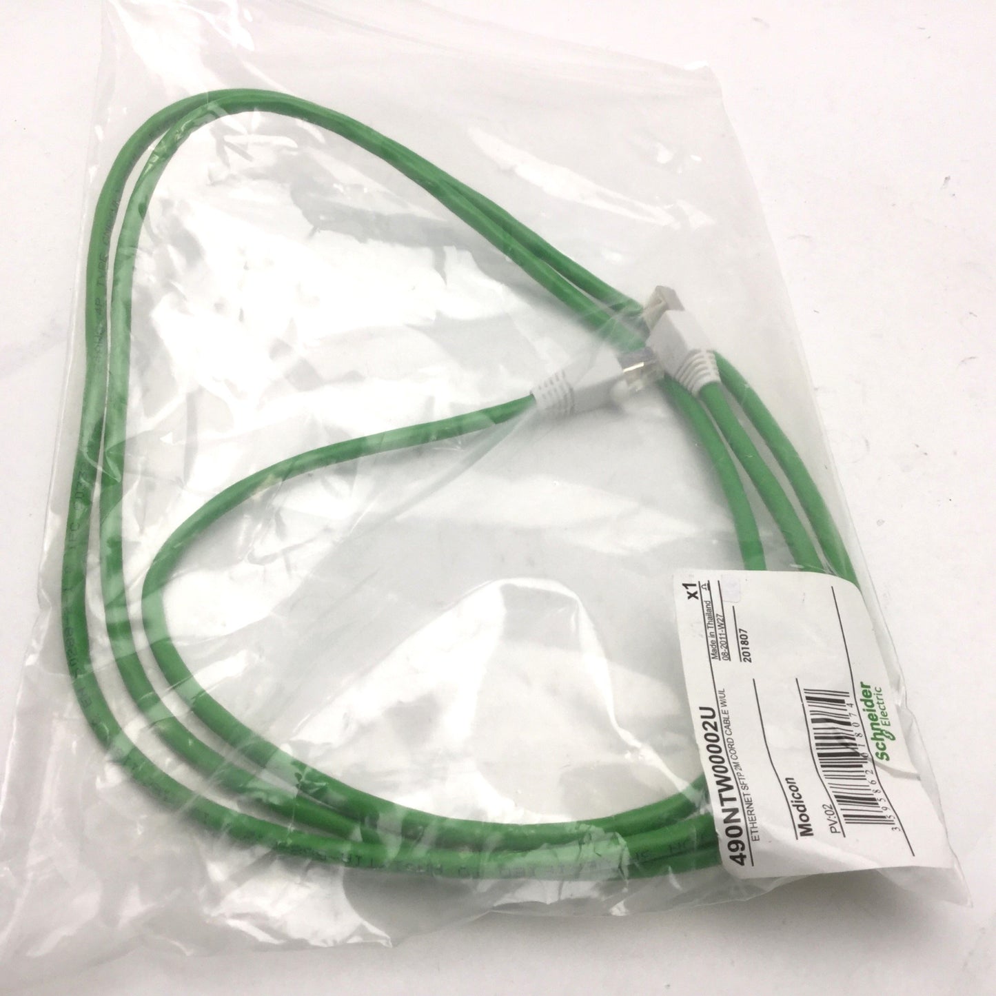 New – Open box Schneider Electric 490NTW00002U Ethernet Cordset, RJ45 to RJ45 Connection