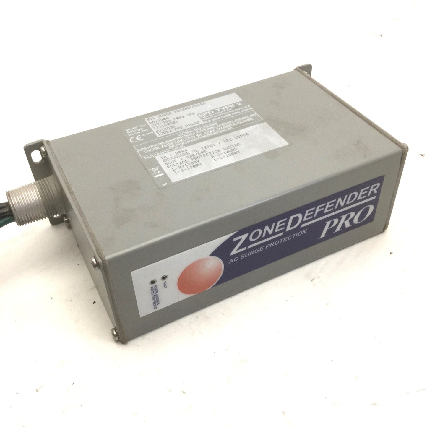 Used MTL Surge Technologies ZD16304 Zone Defender Pro AC Surge Protection, SPD Type 2