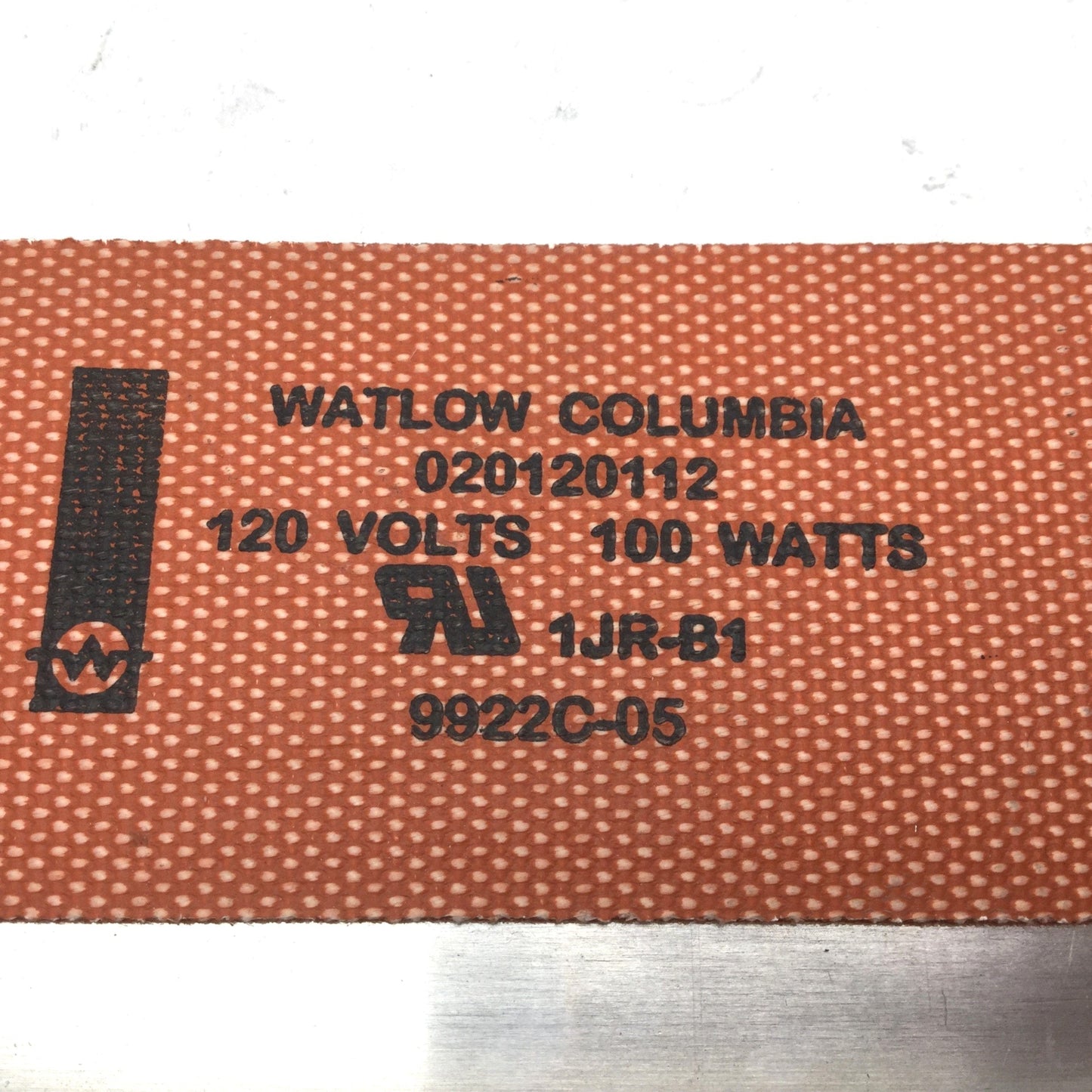 Used Watlow 020120112 Heater Strips Length: 12", Width: 2" 120V, 100W