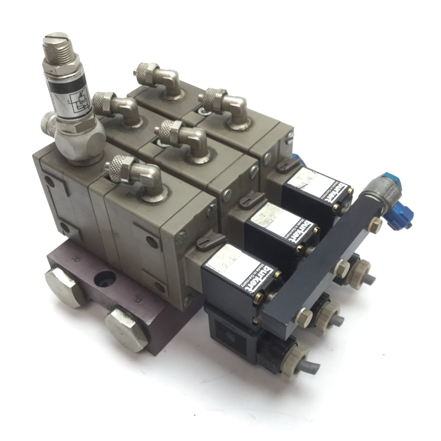 Used Lot of 3 Burkert 456-G-06,0-B Solenoid Valve, Voltage: 24VDC, Pressure: 1.5-7bar