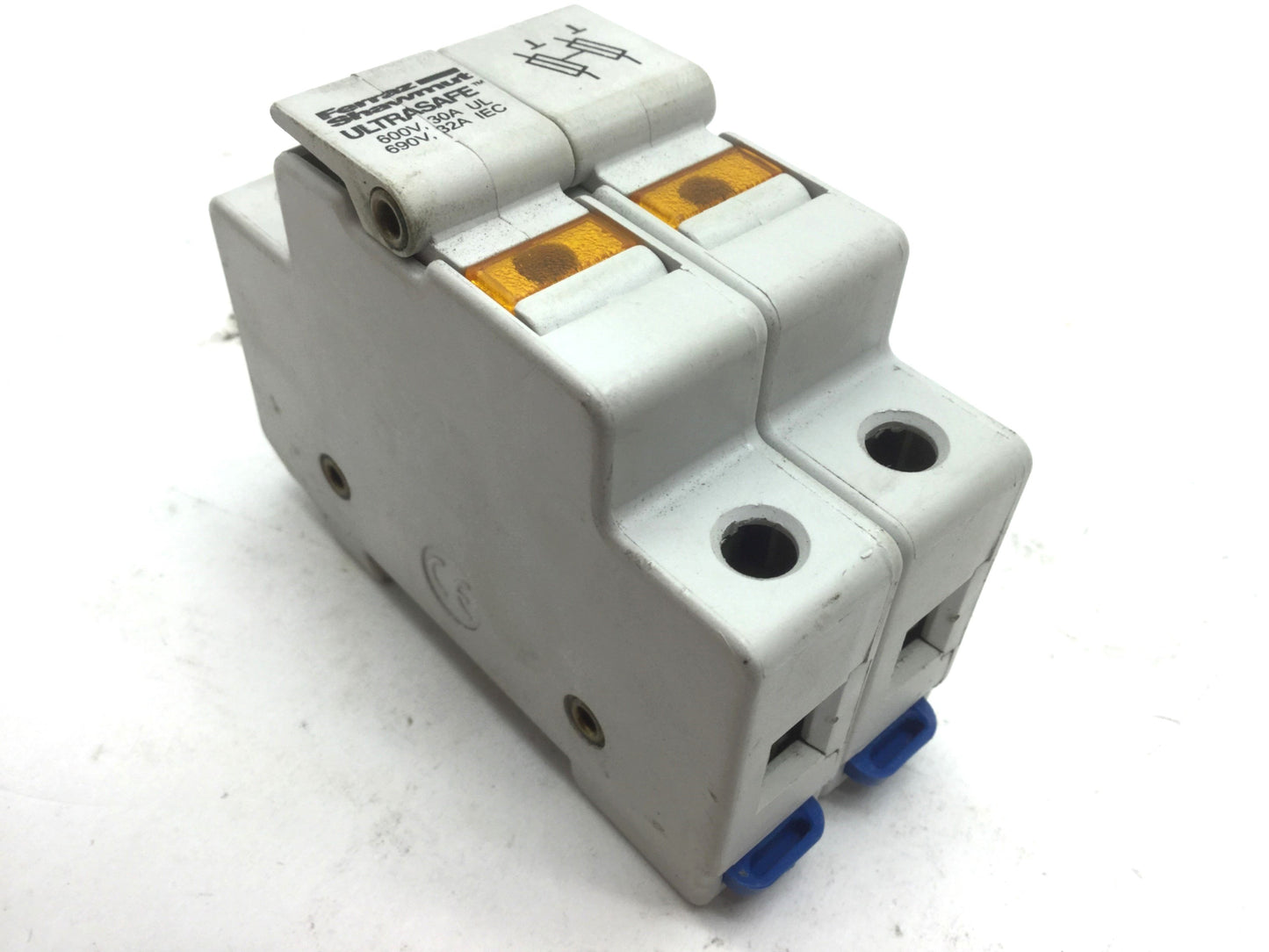 Used Ferraz Shawmut USM21 Fuse Holders, Terminal Rating 600V 30A, 2 Pole