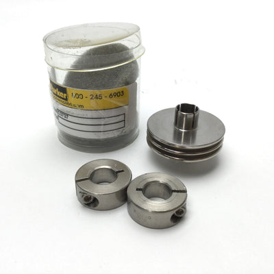 New Parker C3737 Type C Heavy Duty Stainless Steel Bellows W/Clamp Collars 3/8" Bore