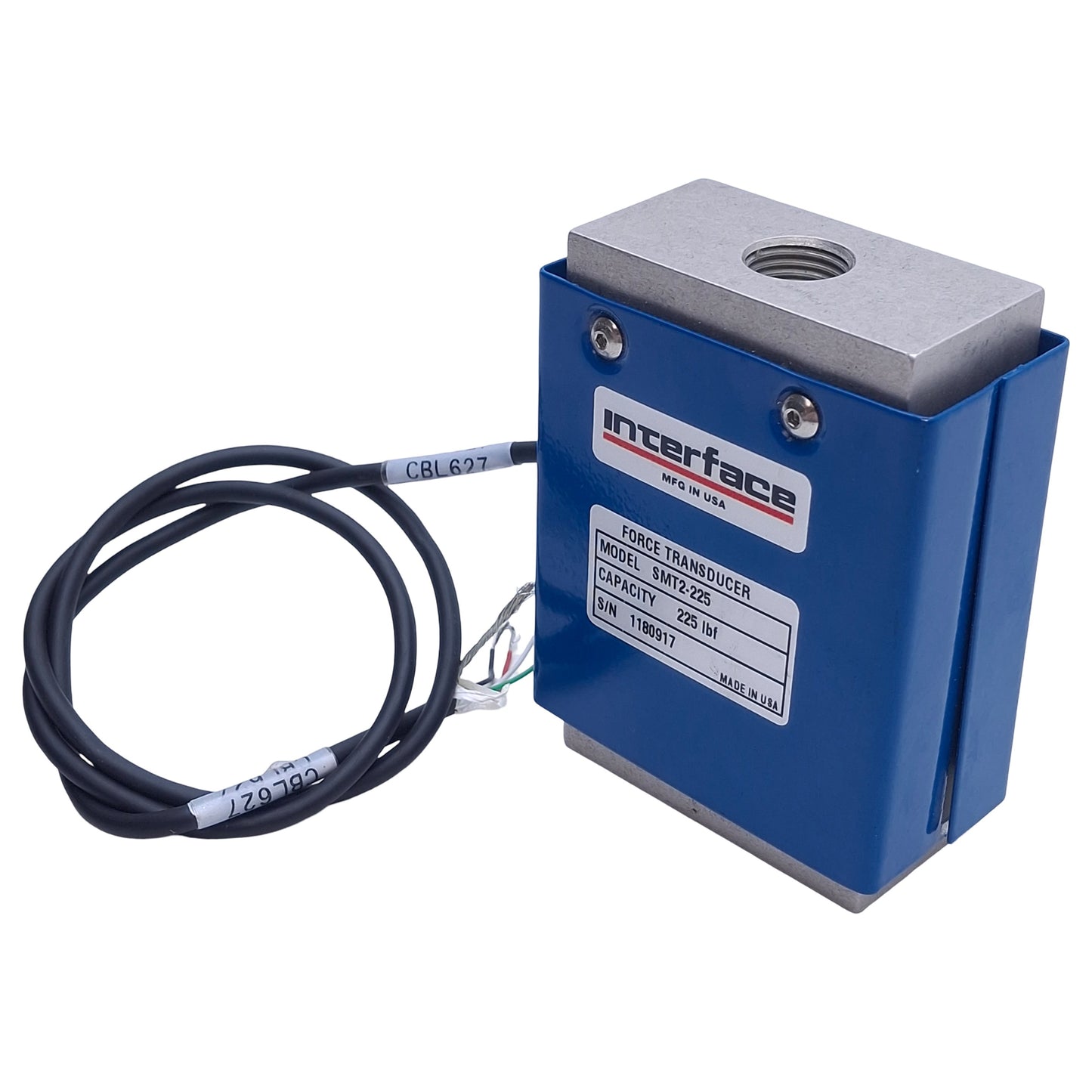 Used Interface SMT2-225 Load Cell, 225lbf, S-Type, Excitation: 15VDC Output: 2mV/V