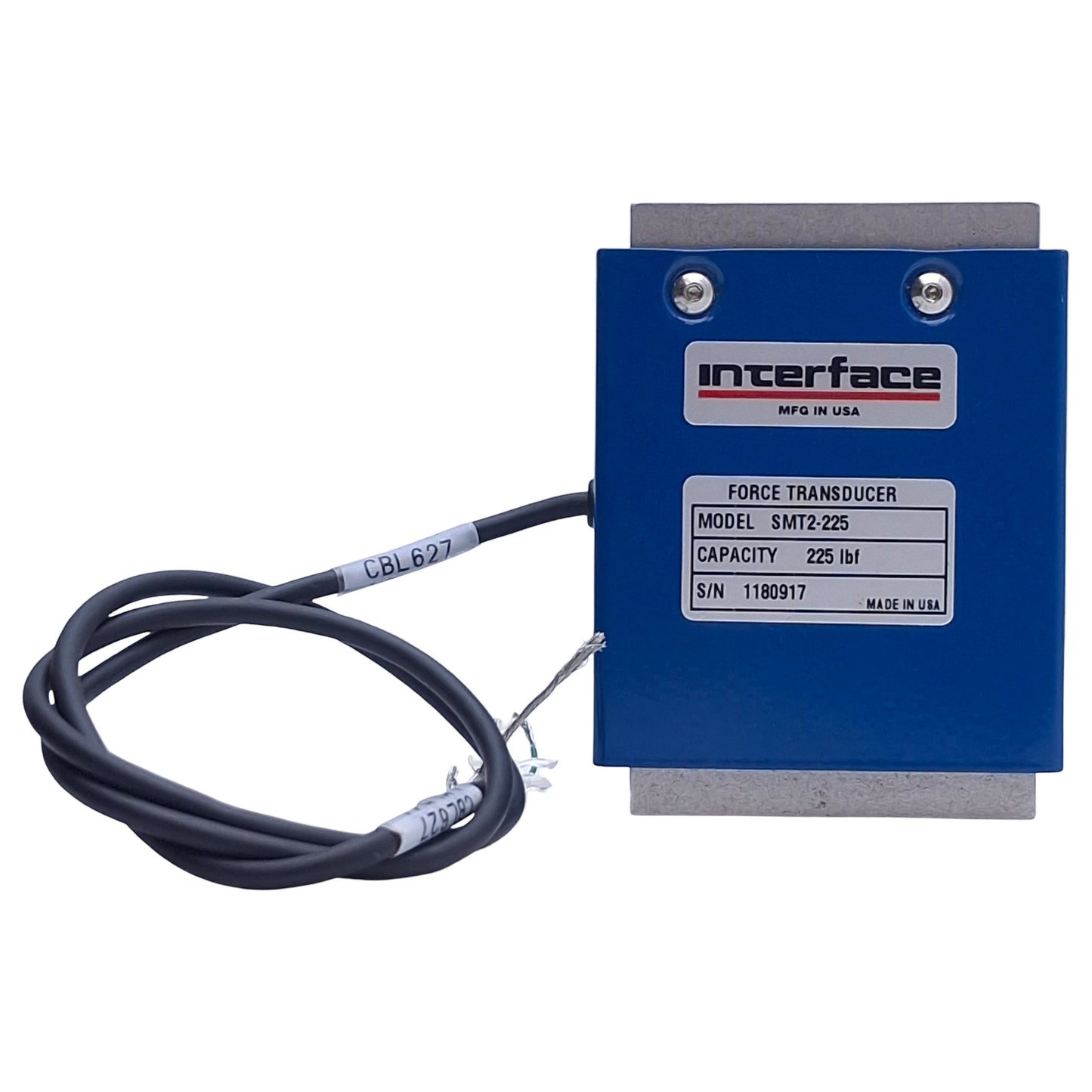 Used Interface SMT2-225 Load Cell, 225lbf, S-Type, Excitation: 15VDC Output: 2mV/V