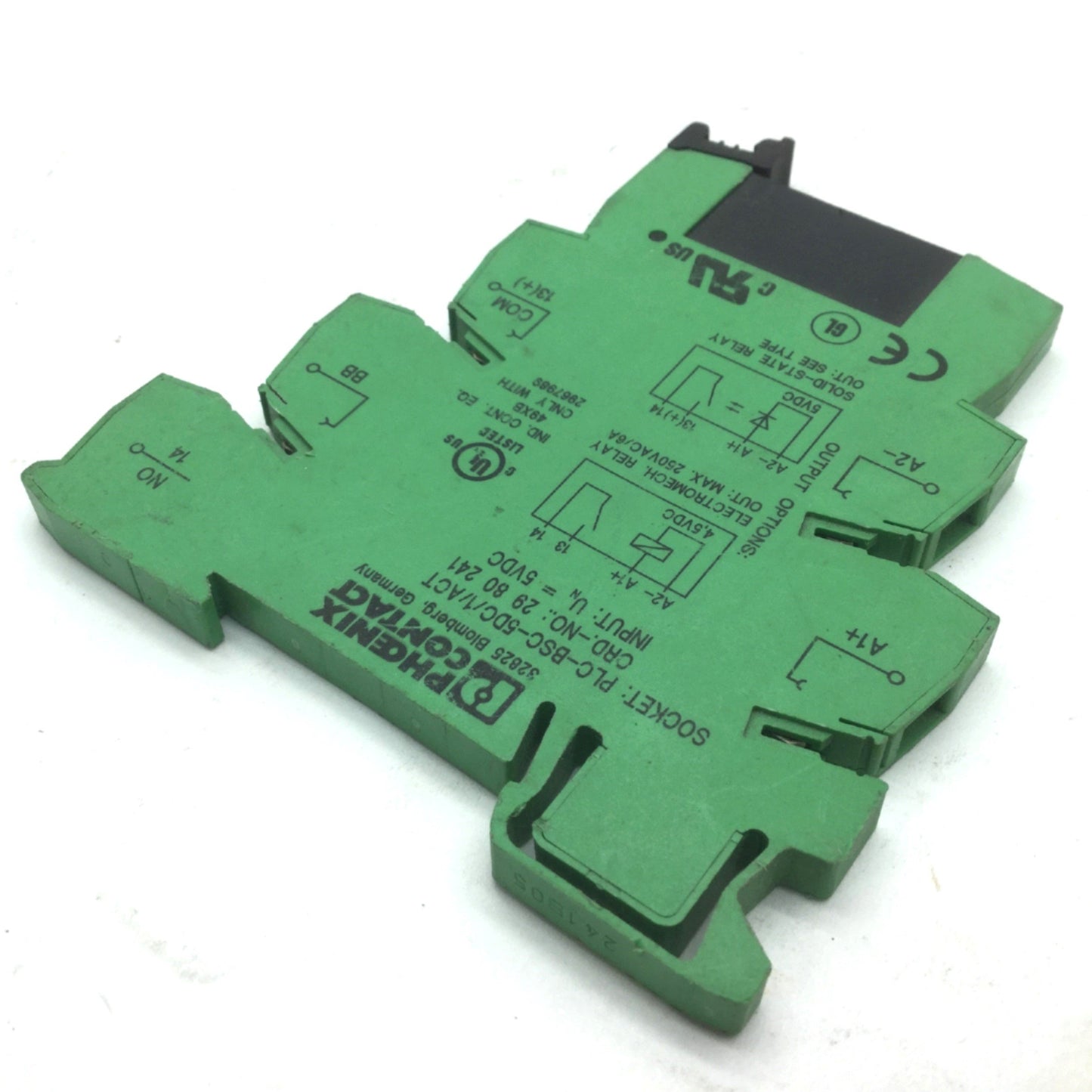 Used Phoenix Contact 2967989 Solid State Relay PLC-BSC-5DC/1/ACT Base 6A 250V 240VAC
