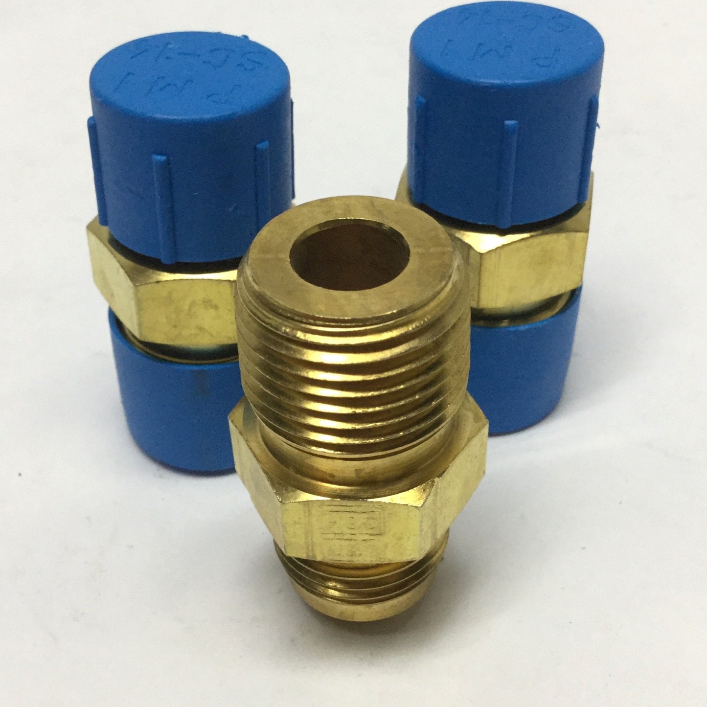 New Lot of 3 SSP J8-8CB Brass Hydraulic Tube to Male Pipe Fittings 1/2" NPT x JIC -8