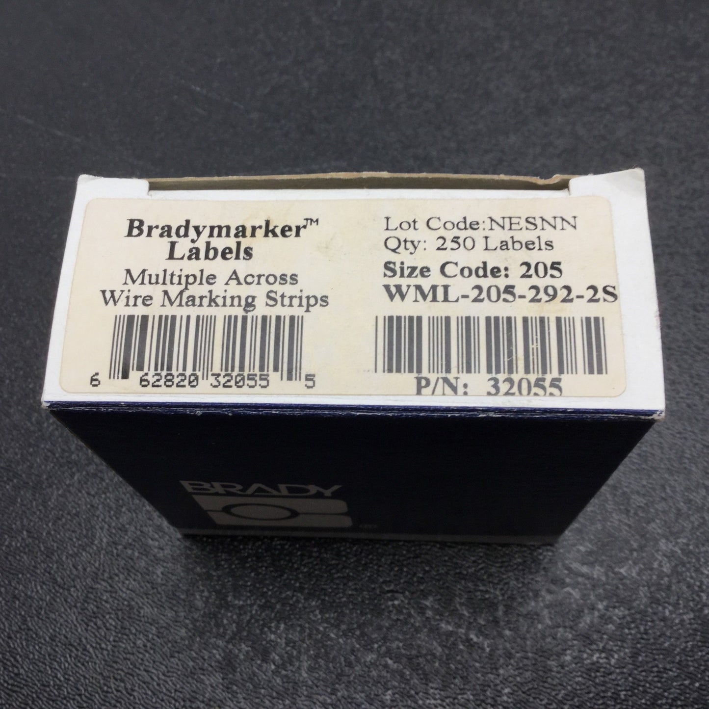 New – Open box New Brady WML-205-292-2S Multiple Across Wire Marker Strips, Qty: 250 Labels