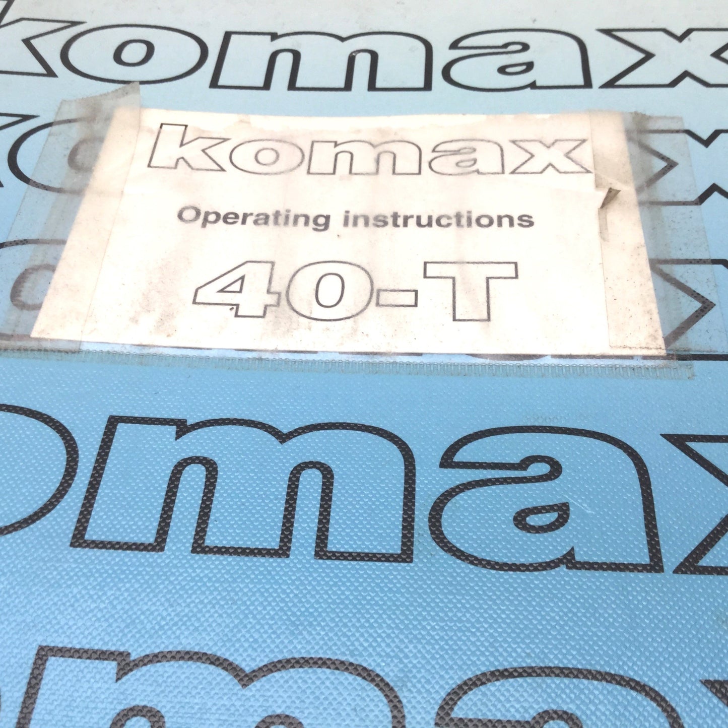 Used Operating Instructions Manual for Komax 40T Auto Wire Crimper / Stripper Machine