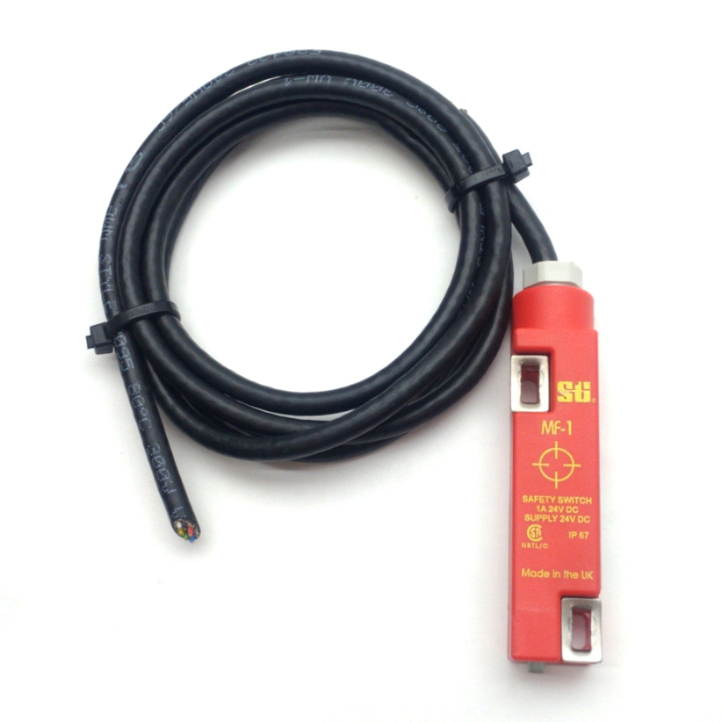 Used STI 44518-0050 MF-1 Safety Interlock Switch, 1x N/O 1x N/C, 24VDC *No Actuator*