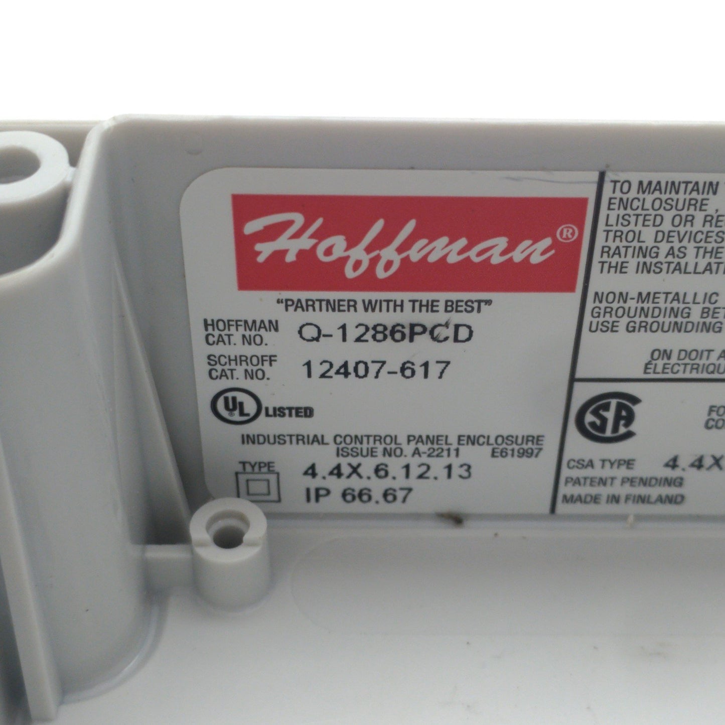 Used Lot of 3 Hoffman Q1286PCD Polycarbonate Enclosure, 4.49 x 2.91 x 1.93" *Holes*