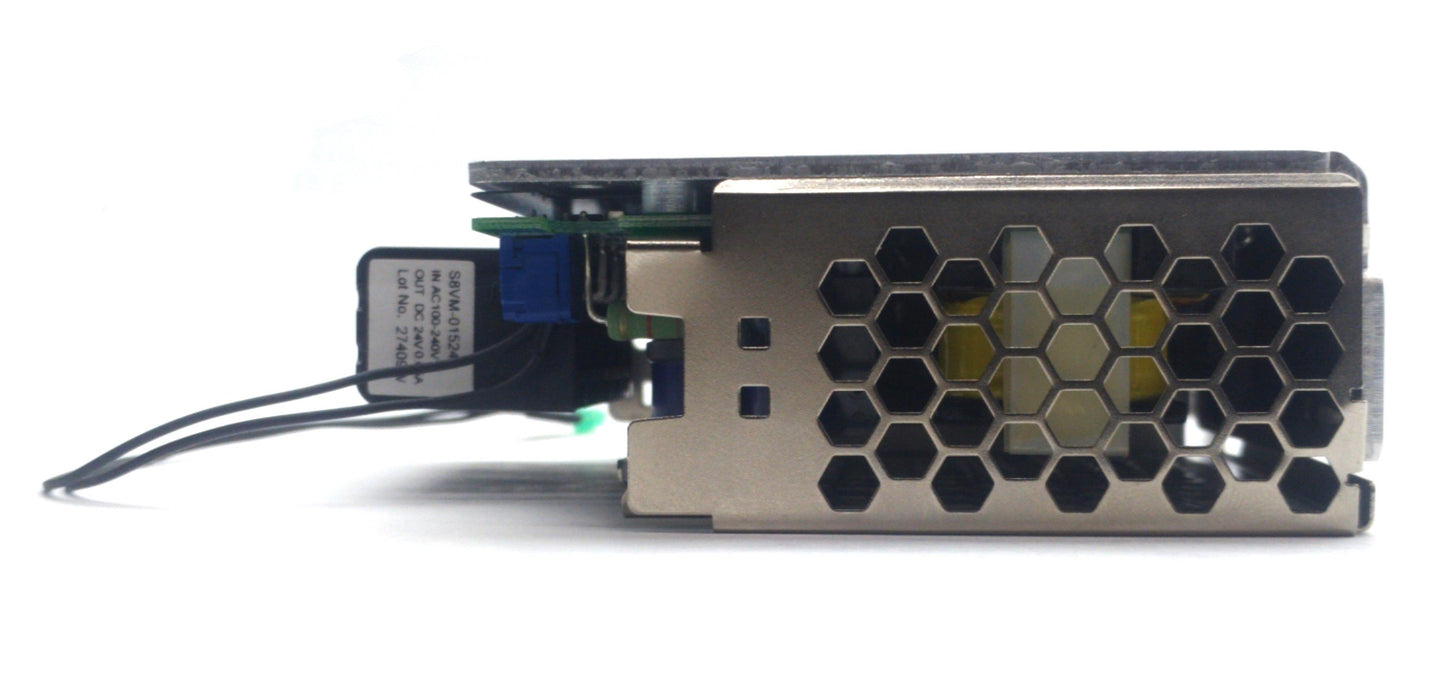 Used Omron S8VM-01524C Power Supply Out: 24VDC 0.65A In: 100-240VAC *Cover & LED*