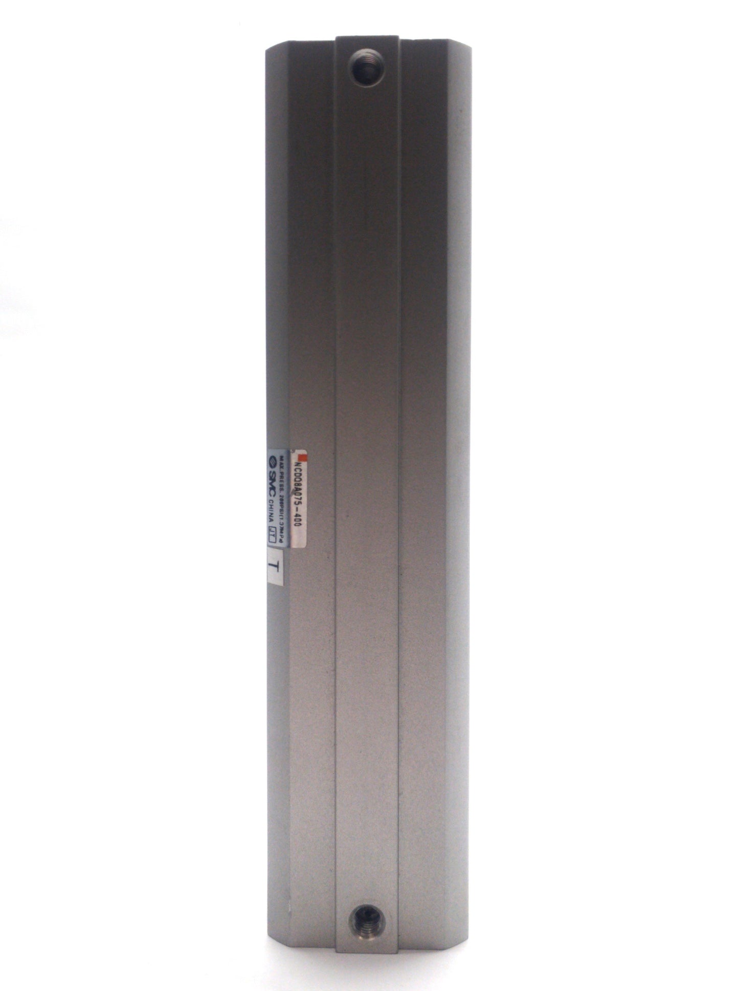 Used SMC NCDQ8A075-400 Compact Air Cylinder, 4" Stroke, 3/4" Bore, 200PSI Max