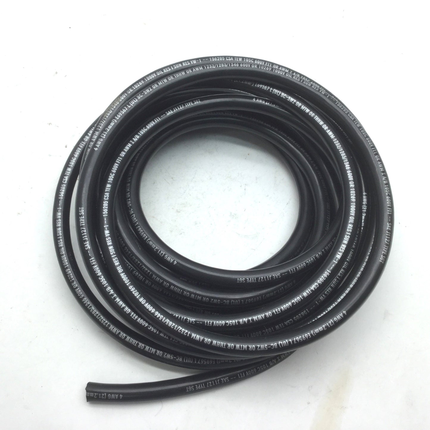 New – Open box Copperfiel 1283BC-4/133-0 Black Hook Up Wire, 4AWG, 600V, 18' PVC