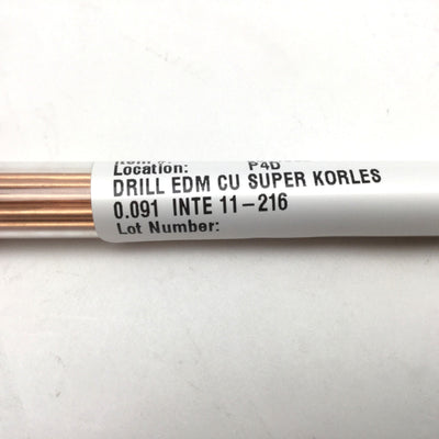 New Lot OF 10 0.091" (2.3mm) Multi-Channel Copper EDM Drill Electrodes 12" TMC3230