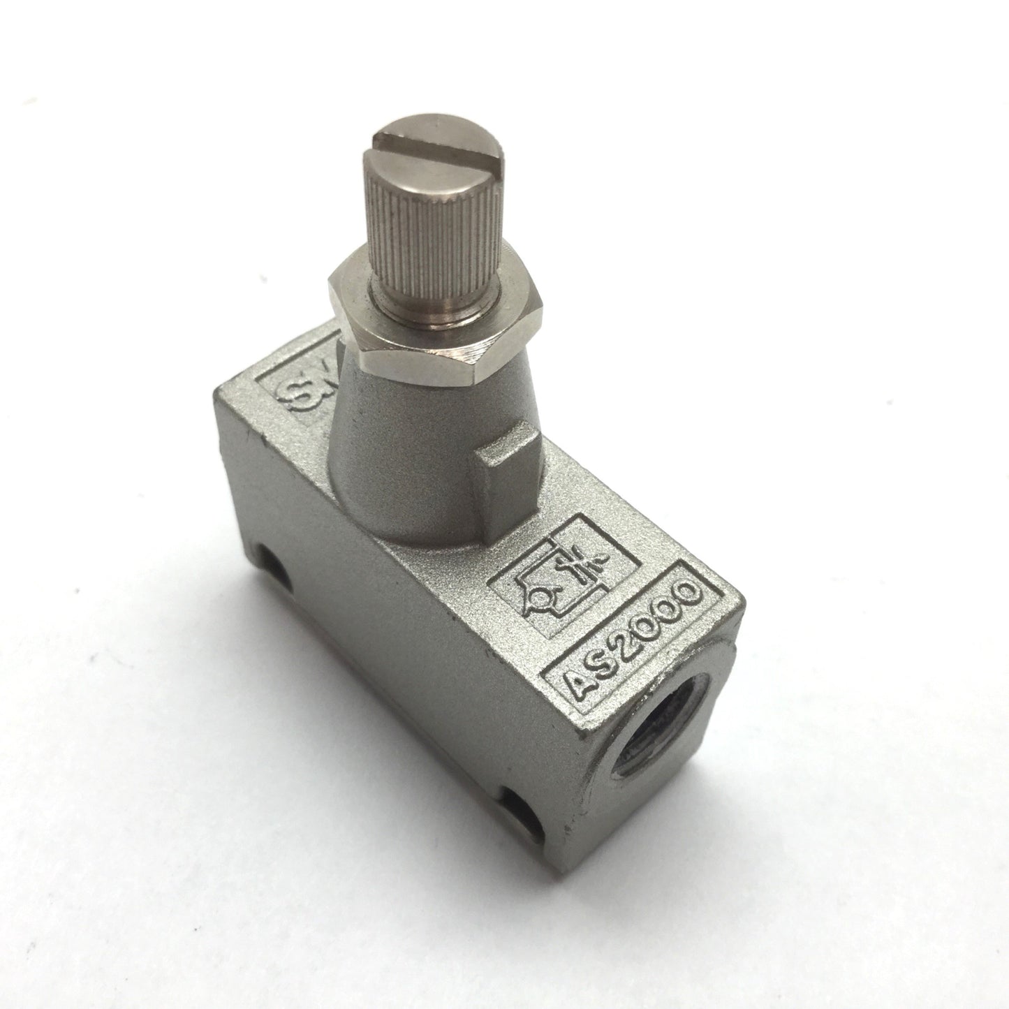 Used Lot of 6 SMC AS2000-N01 Inline Flow Control, 1/8" NPT Ports, 1MPa Pressure