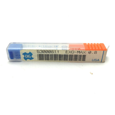 New OSG 53000811 EXOCARB-MAX-MINI Twist Drill 0.80mm Diameter, 20° Helix, 3mm Shank