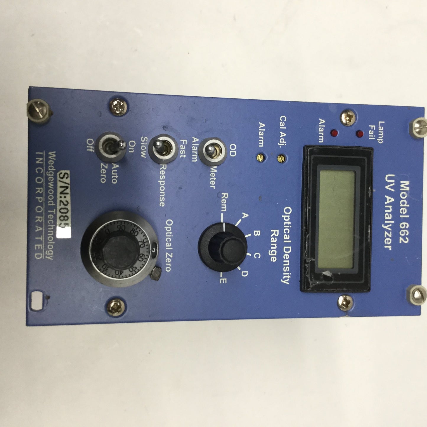 Used Wedgewood Technology 662A4V-N-KF010 Model 662 Bio-Station UV Analyzer Monitor
