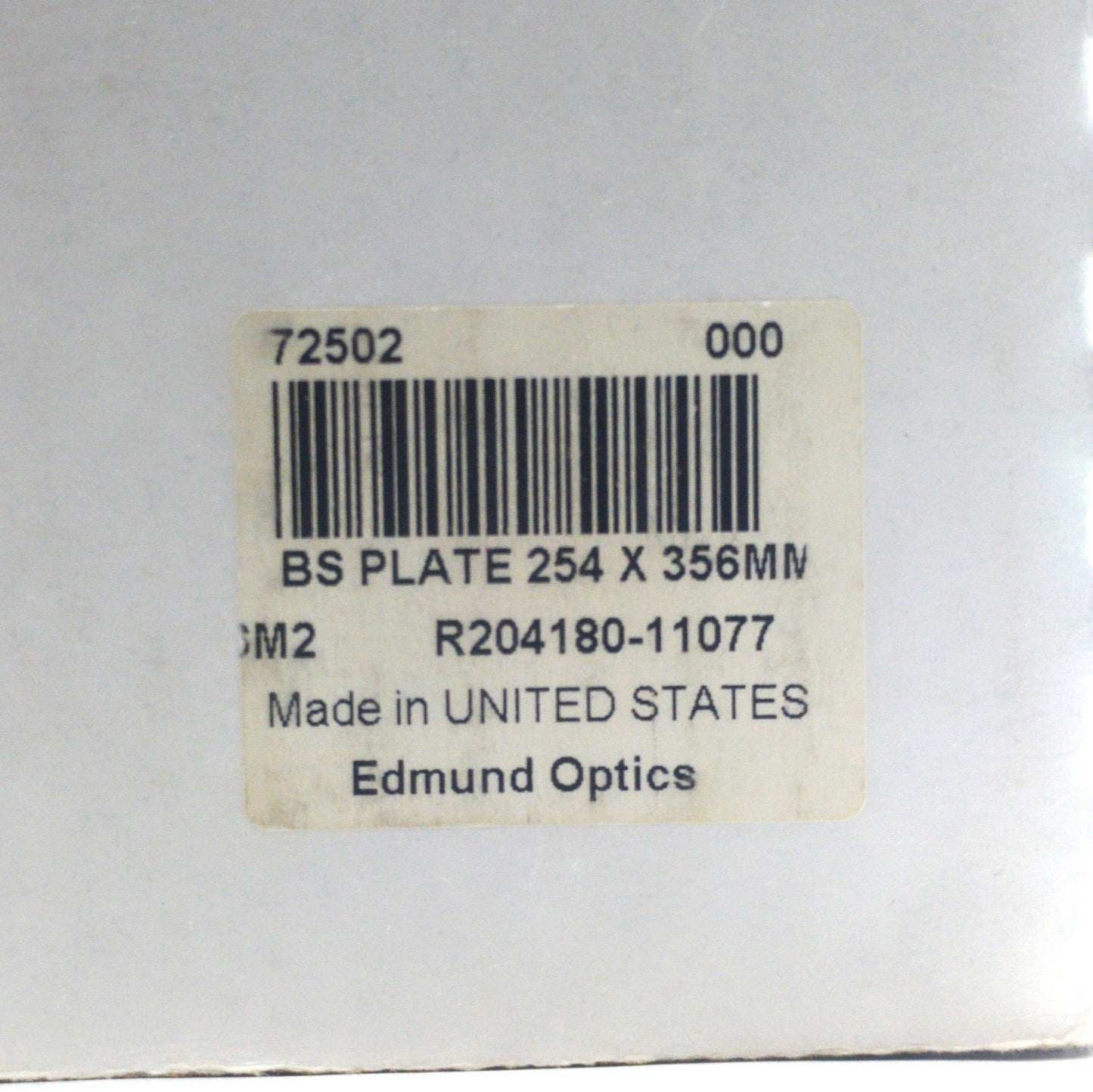 New – Open box Edmund Optics 72-502 Plate Beam Splitter, 254 x 356mm, 40R/60T, 400-700nm