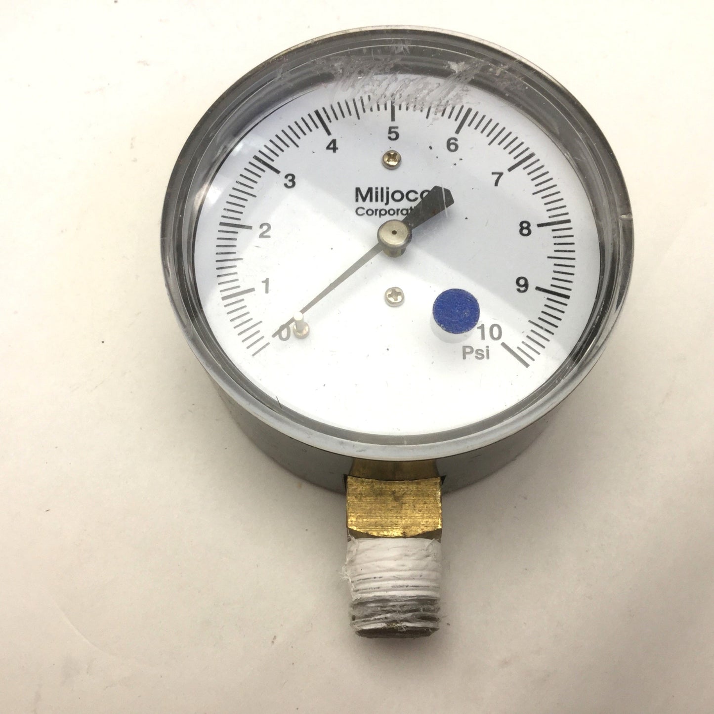 Used Lot of 4 Assorted Pneumatic Pressure Gauges 1/4" NPT, 10, 15, 15, 30PSI