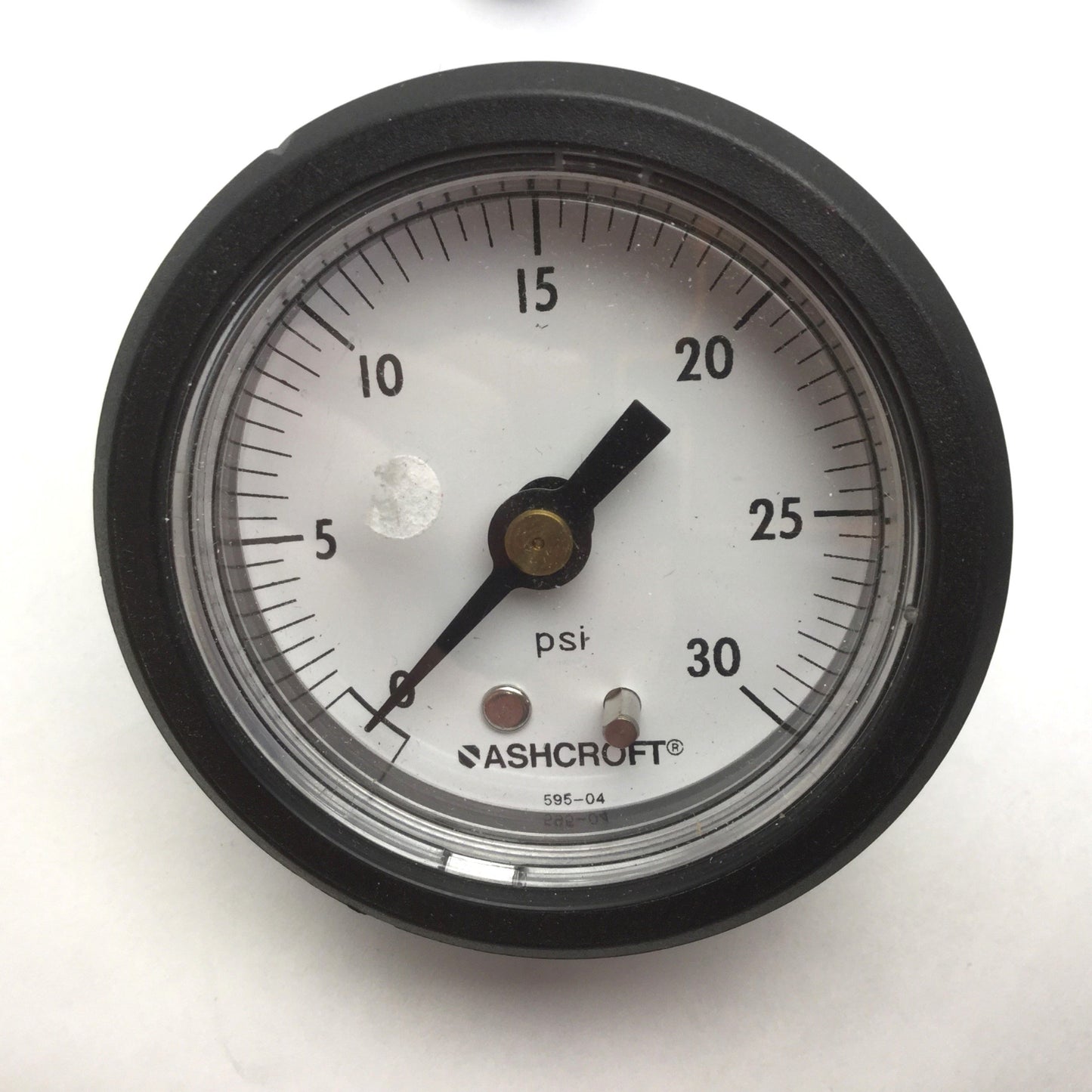 Used Lot of 4 Assorted Pneumatic Pressure Gauges 1/4" NPT, 10, 15, 15, 30PSI