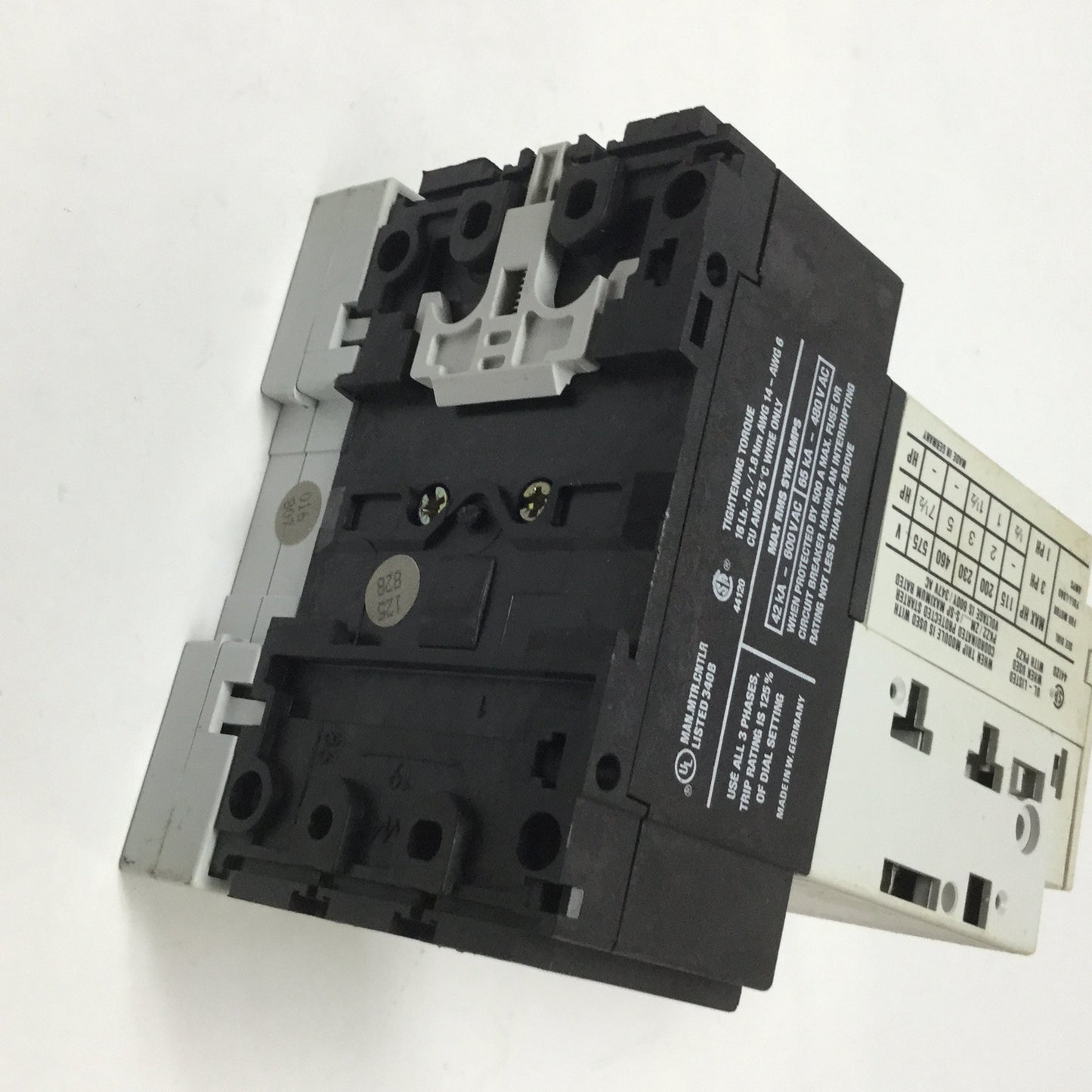 Used Moeller ZM-10-PKZ2 Adjustable Motor Protector, 3PH, 5HP, 6-10A /80-140A