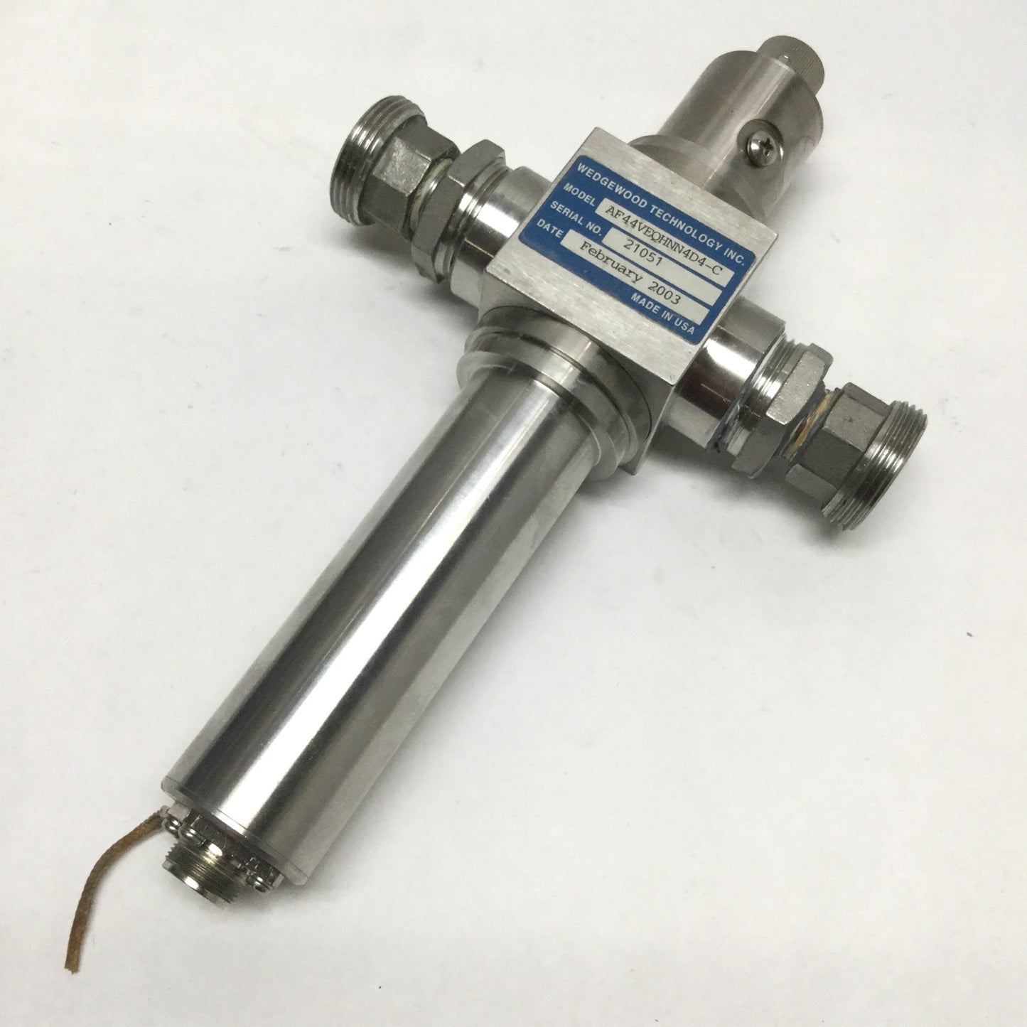 Used Wedgewood AF44VEQHNN4D4-C Flow-Through Inline Optical UV Analyzer Sensor, 1" NPT
