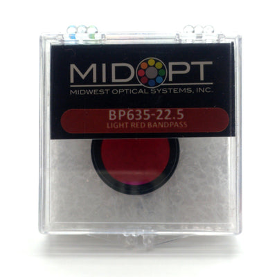 New Midwest Optical BP635-22.5 LED/LASER Light Red Bandpass Filter, 615-645nm, M22.5