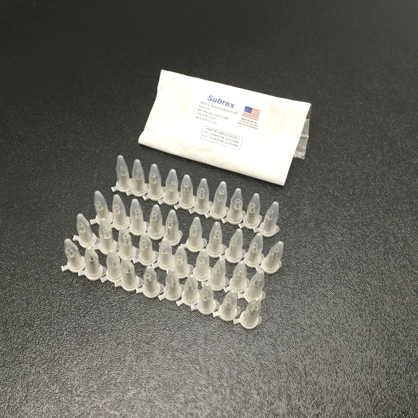 New Lot Of 40 Subrex C-005-03-00-30-1 Standard Grade Precision Nozzle Cores 30 Gauge